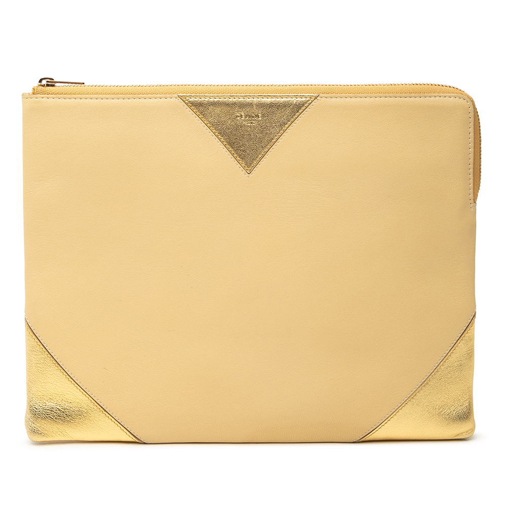 Pre-Loved Celine Bicolor Lambskin Coeur Clutch - Picture 1 of 7